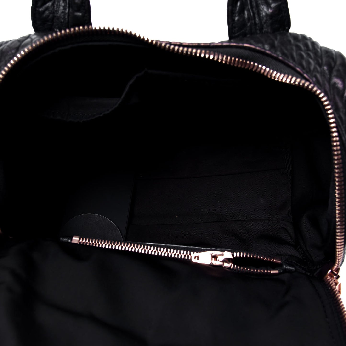 Pebbled Lambskin Rockie Black Rose Gold Hardware