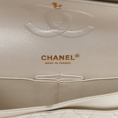 Chanel Iridescent Calfskin Quilted Medium Double Flap White 6 of 22