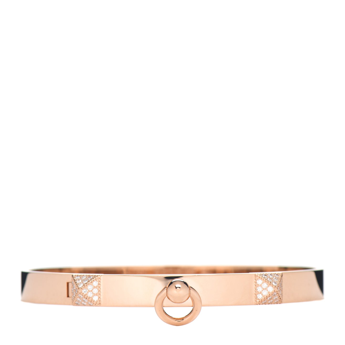 18K Rose Gold Diamond PM Collier De Chien Bracelet SH