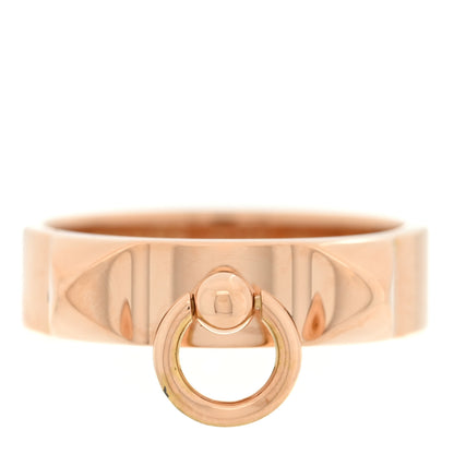 Hermes 18K Rose Gold PM Collier De Chien Ring 52 6 1 of 5