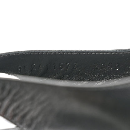 Hermes Goatskin Innocente Slingback Mules 39 Black 8 of 9