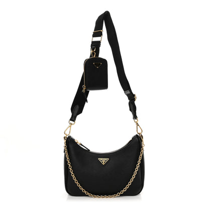 Prada Saffiano Lux Re-Edition 2005 Shoulder Bag Black 1 of 12