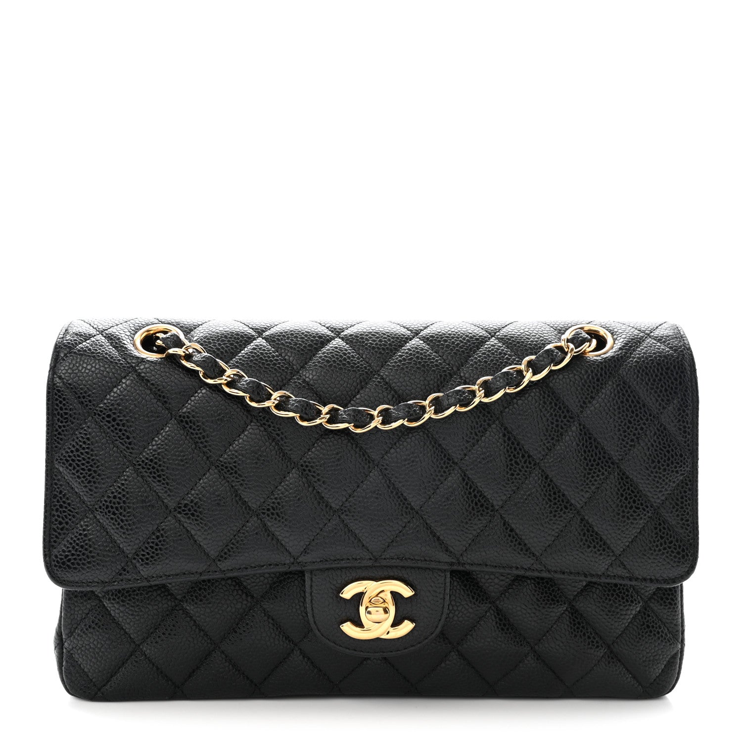 Chanel Caviar Quilted Medium Double Flap Black 1 of 12