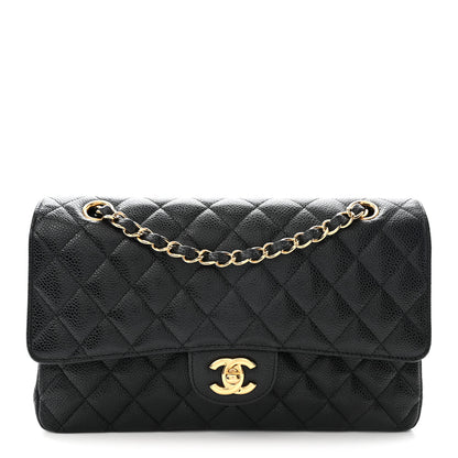 Chanel Caviar Quilted Medium Double Flap Black 1 of 12