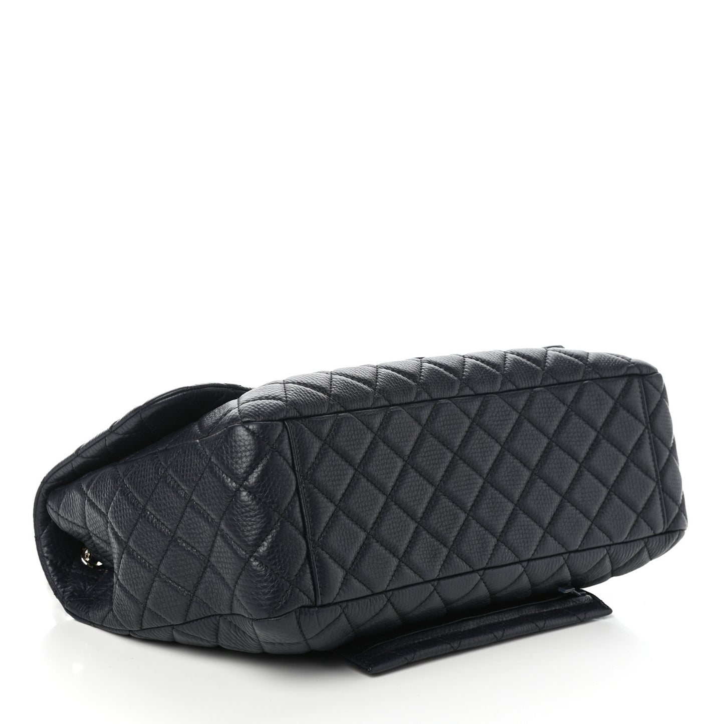 Calfskin Quilted Small XXL Travel Flap Bag Navy