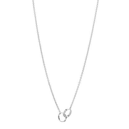 Cartier 18K White Gold Interlocking LOVE Necklace 1 of 4