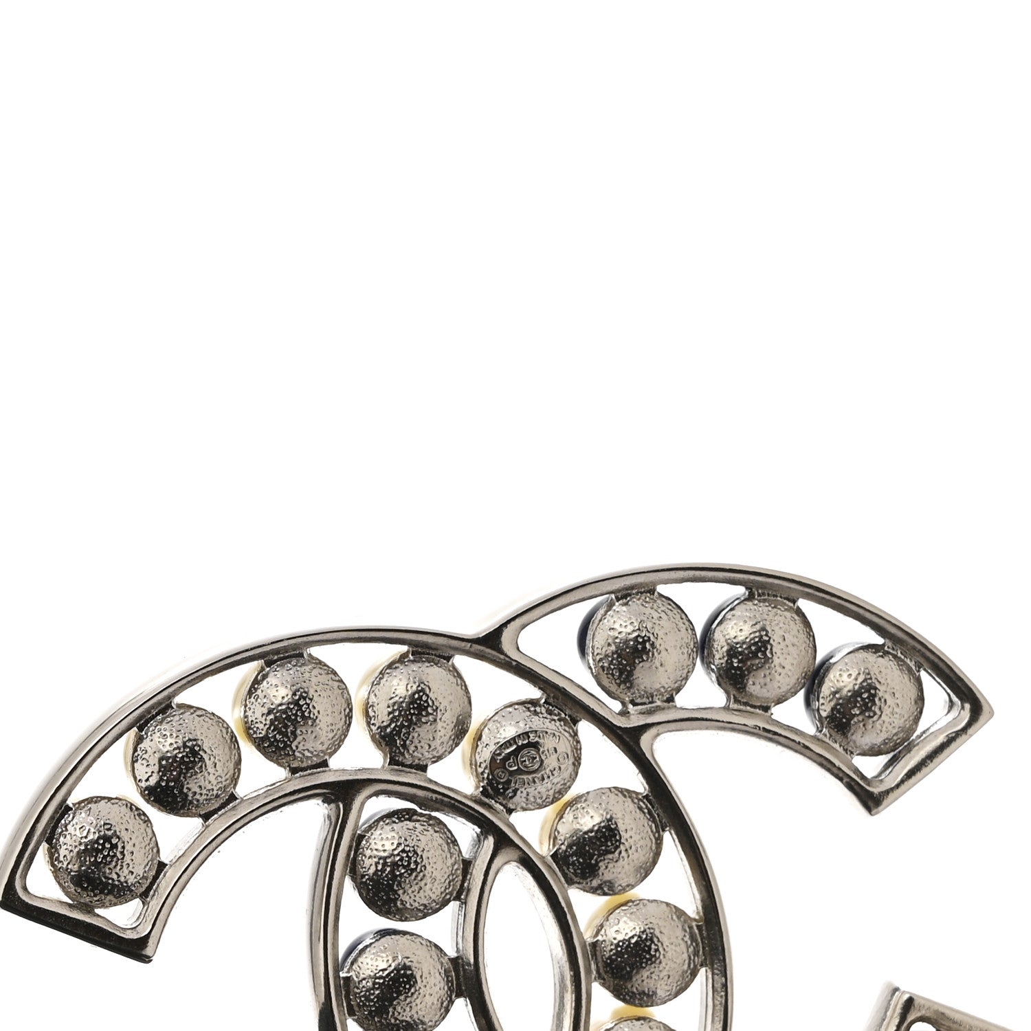 Chanel Pearl CC Brooch Blue Silver 3 of 4