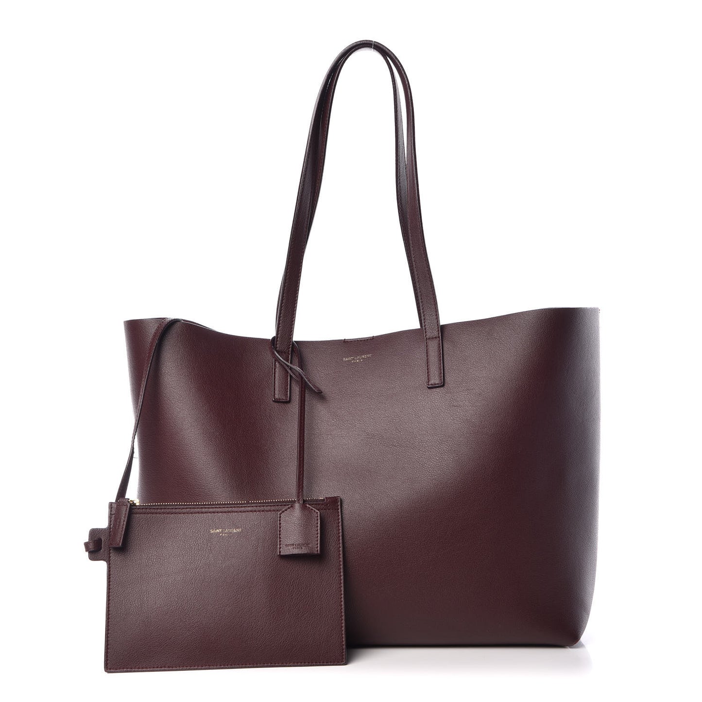 Calfskin Large Shopping Tote Bordeaux