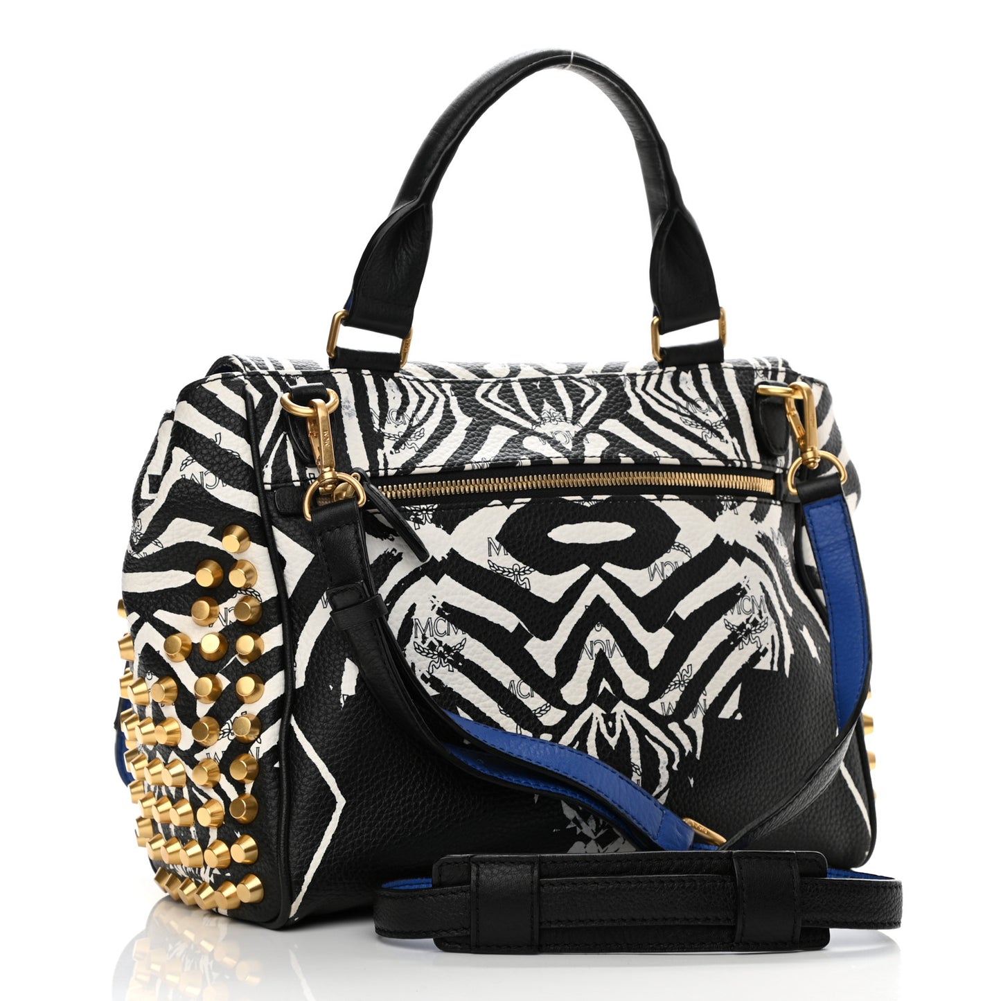 Striped Visetos Funky Zebra Stud Keana Boston Black Blue