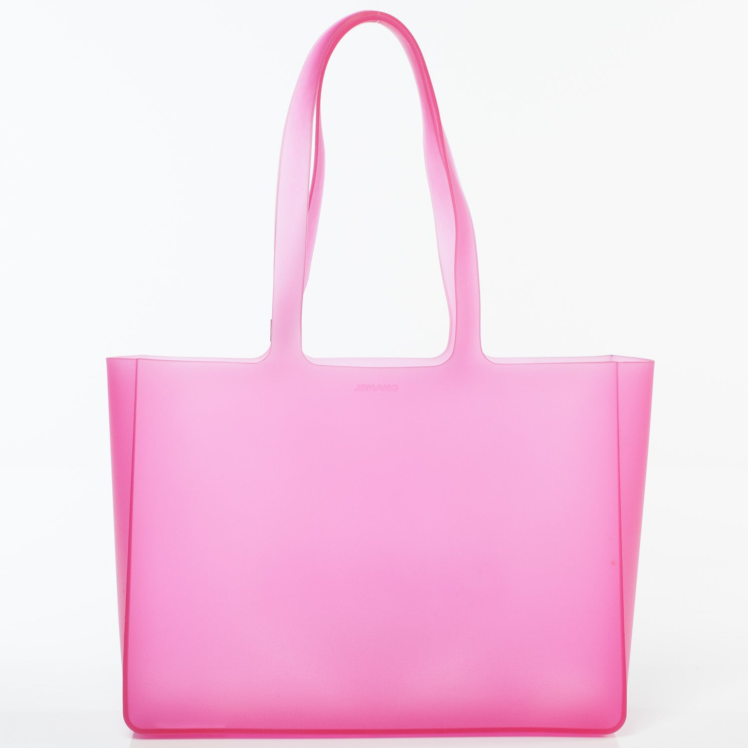Chanel Jelly Rubber Large Tote Pink 5 of 7