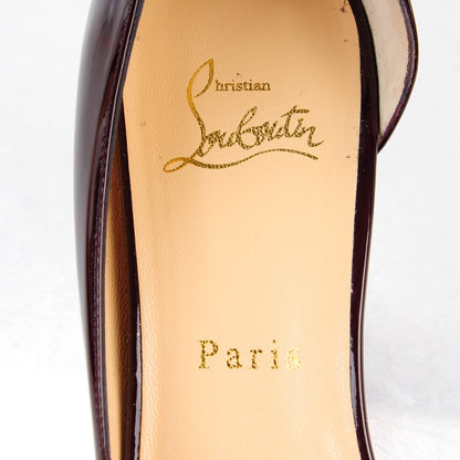 Christian Louboutin Patent Iriza 70 Pumps 39 Lie De Vin 7 of 8