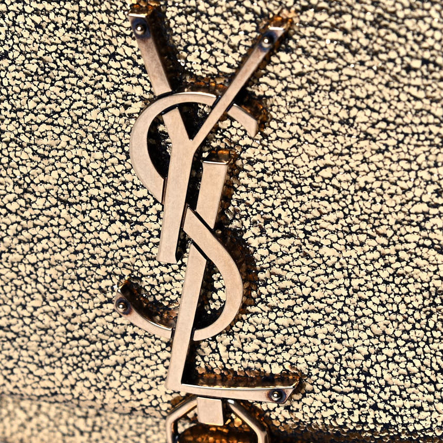 Saint Laurent Metallic Calfskin Classic Monogram Kate Tassel Satchel Gold 5 of 5
