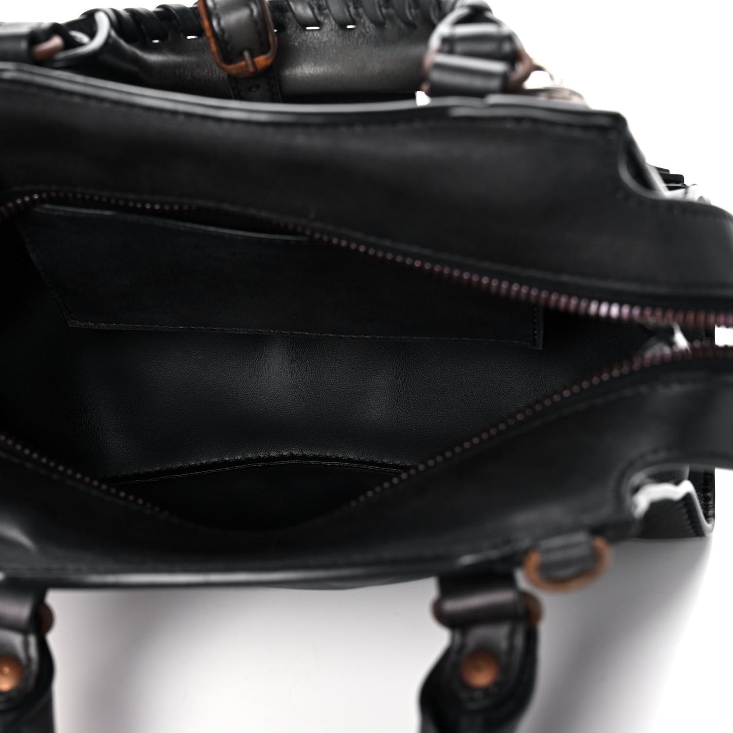 Used Calfskin Rust Hardware Mini Neo Classic City Black