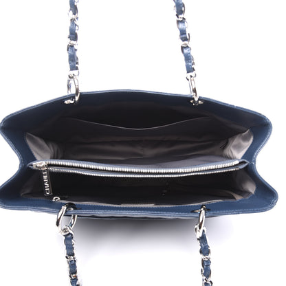 Chanel Caviar Quilted Grand Shopping Tote GST Navy Blue 4 of 10