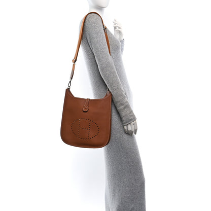 Hermes Taurillon Clemence Evelyne III PM Gold 2 of 10