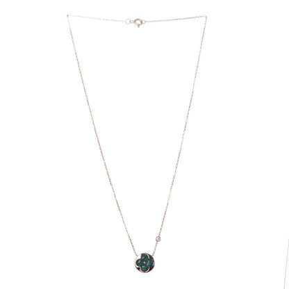 Louis Vuitton 18K Pink Gold Diamond Malachite Color Blossom BB Sun Pendant Necklace 3 of 5