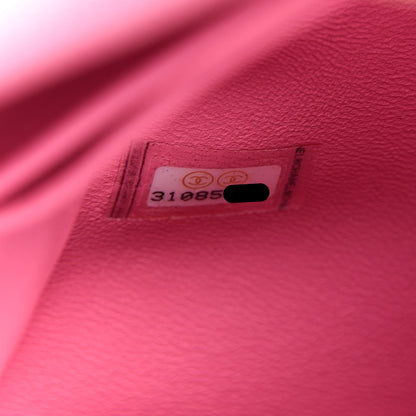 Chanel Caviar Lizard Embossed Quilted Mini Coco Handle Flap Pink 7 of 9