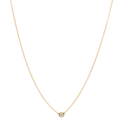 Tiffany 18K Yellow Gold Diamond .17ct Elsa Peretti Diamonds by the Yard Pendant Necklace 1 of 5