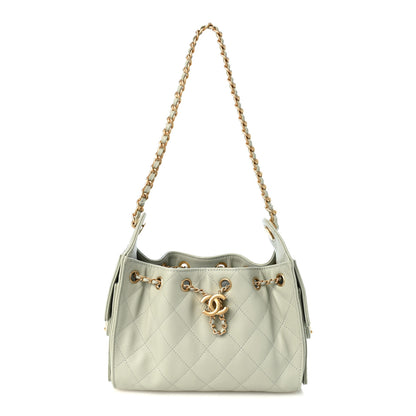 Chanel Caviar Quilted Mini Chanel 25 Handbag Light Green 1 of 10
