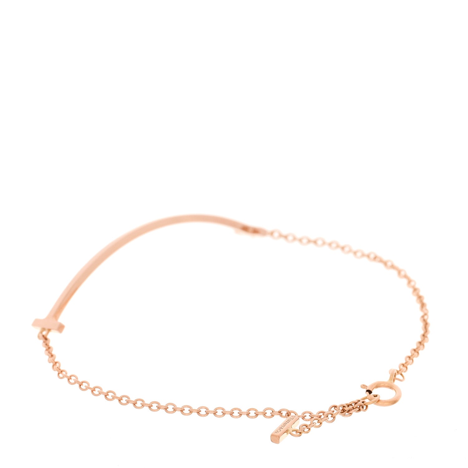 Tiffany 18K Rose Gold T Smile Bracelet 2 of 4