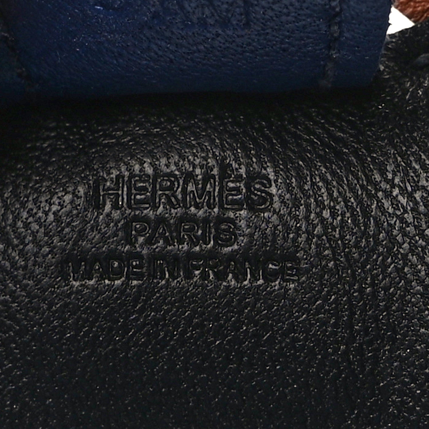Hermes Milo Lambskin Grigri Rodeo Horse Bag Charm PM Black Bleu Encre Gold 3 of 4