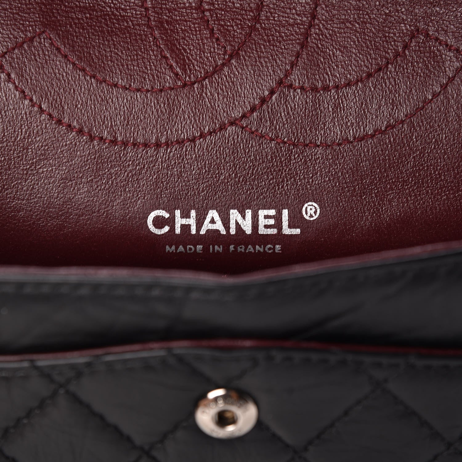 Chanel Aged Calfskin Quilted 2.55 Reissue 225 Flap Black 6 of 9