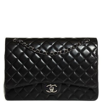 Chanel Lambskin Quilted Maxi Double Flap Black 1 of 8