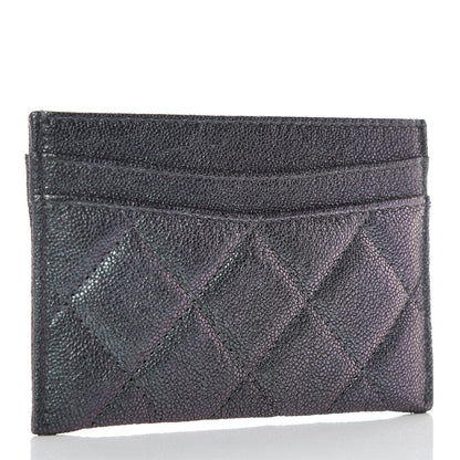 Chanel Iridescent Caviar Quilted Card Holder Black 3 of 9