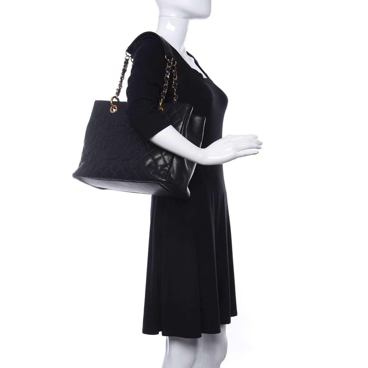 Chanel Caviar Quilted Grand Shopping Tote GST Black 2 of 13