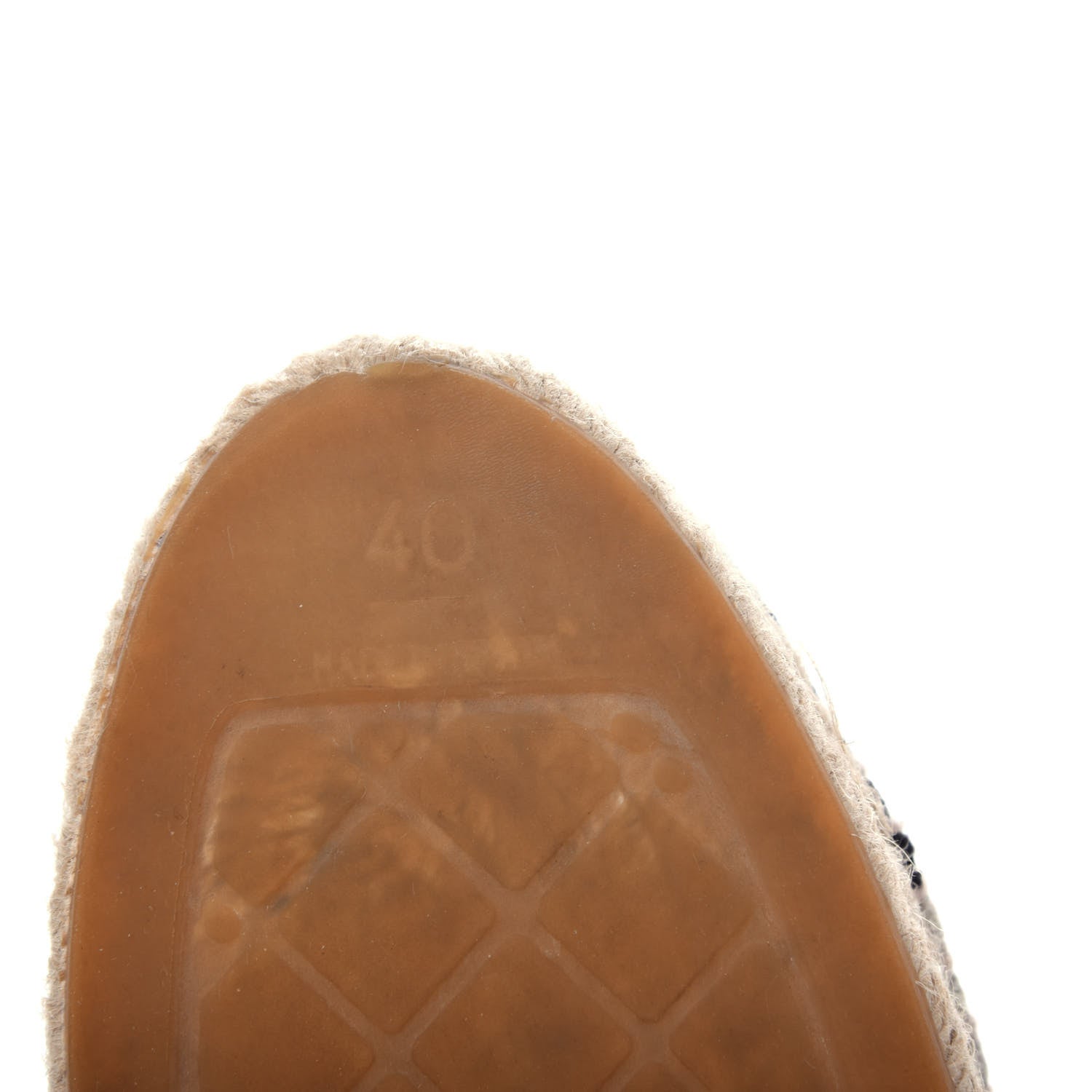 Chanel Linen CC Espadrilles 40 Beige Black 10 of 11