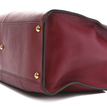 Fendi Vitello Seta Glazed Fabric FF 1974 Large Peekaboo X-Lite Barolo Mogano Panna 10 of 12