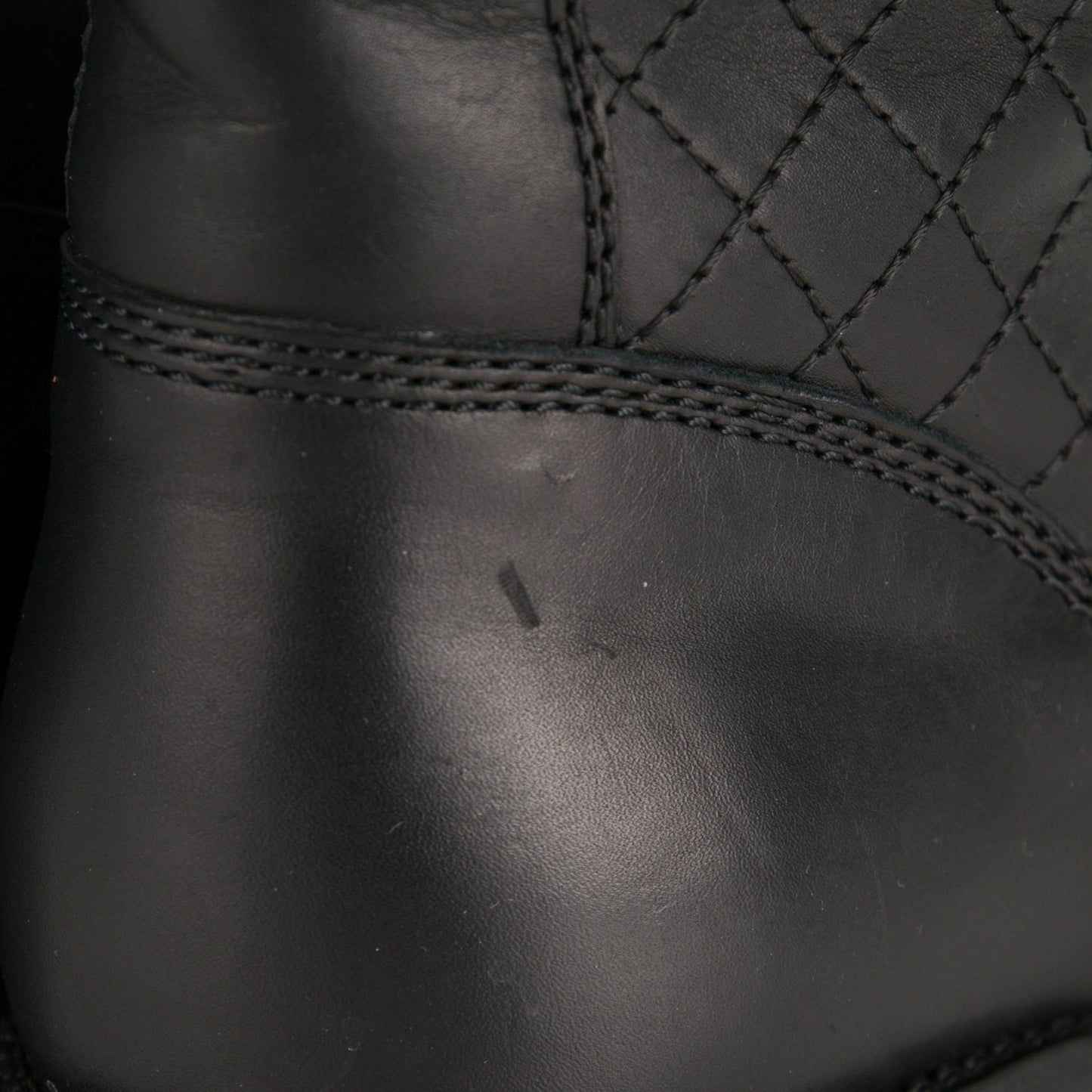 Calfskin Combat Boots 39.5 Black