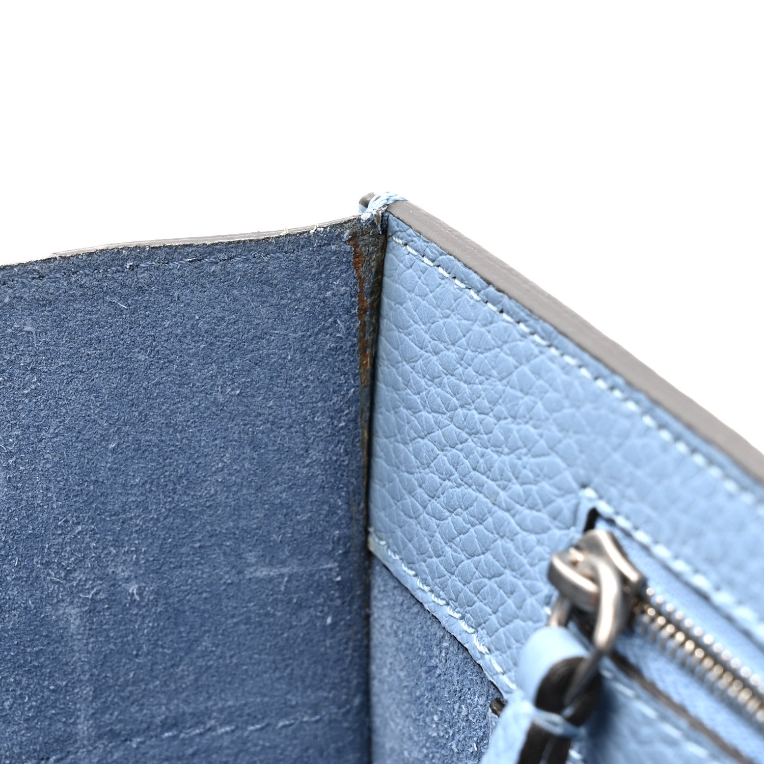 Mulberry Classic Grain Calfskin Small Bayswater Porcelain Blue 14 of 15