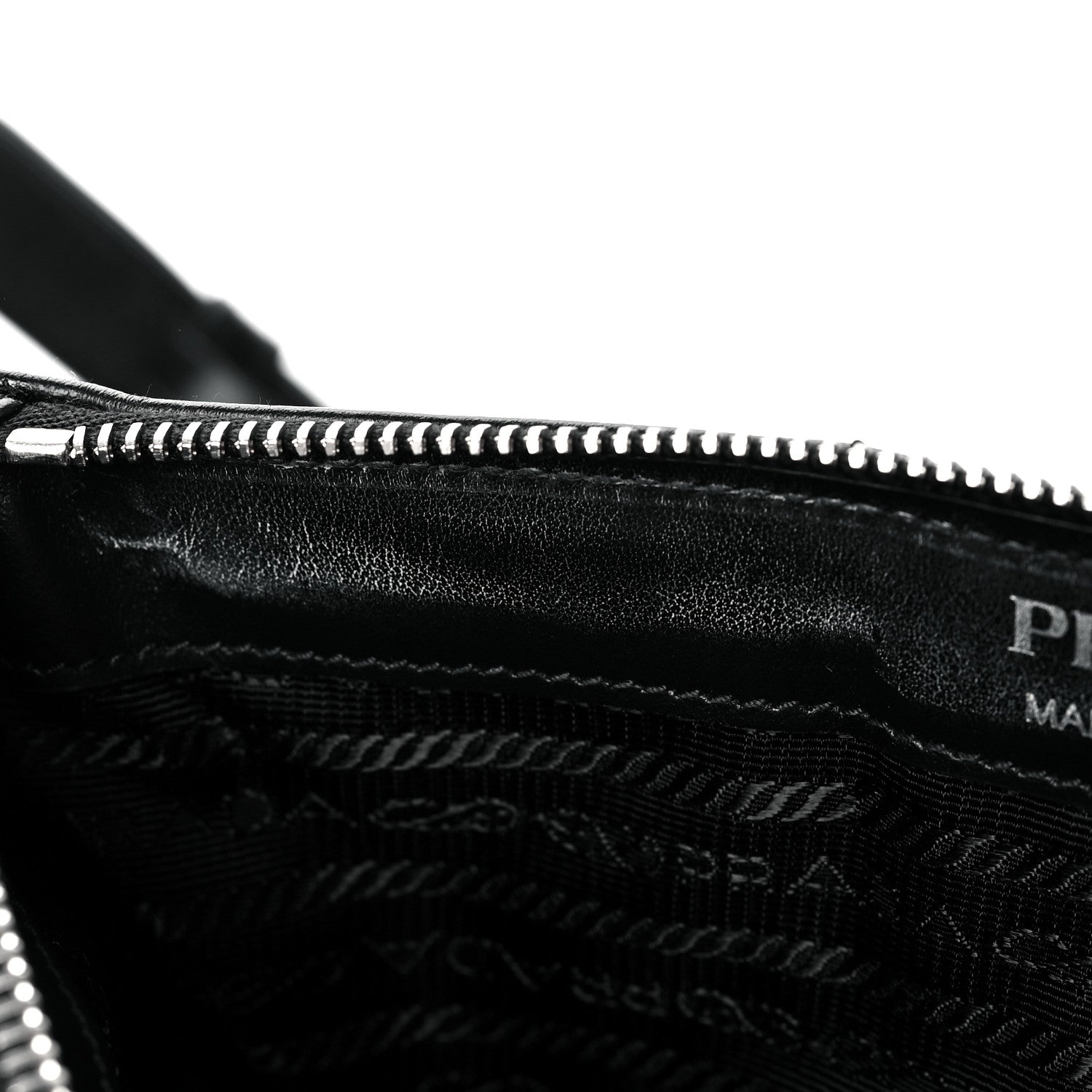 Prada Soft Calfskin Impunture Diagramme Belt Bag Black 11 of 11
