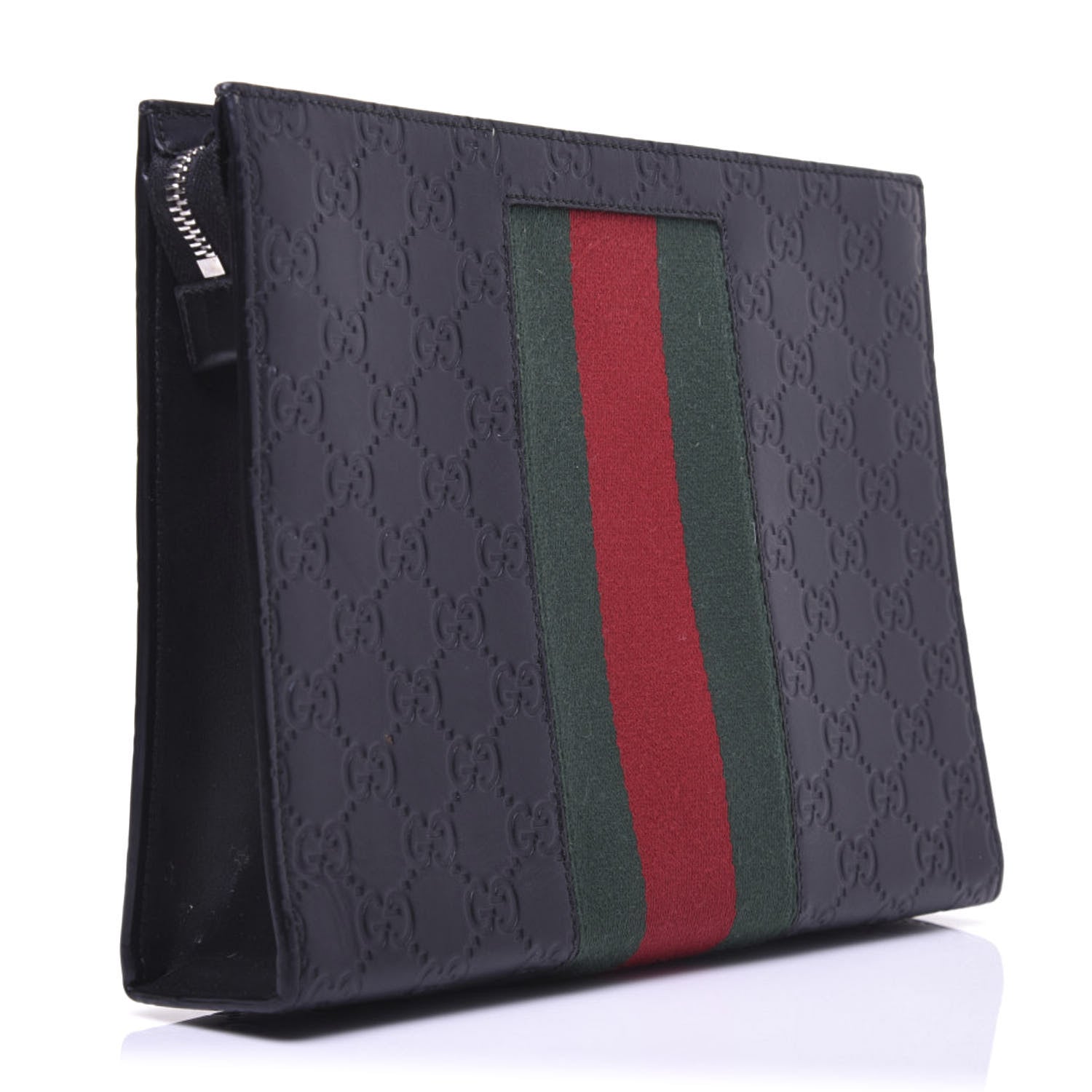Gucci Guccissima Signature Web New Web Cosmetic Case Black 3 of 13
