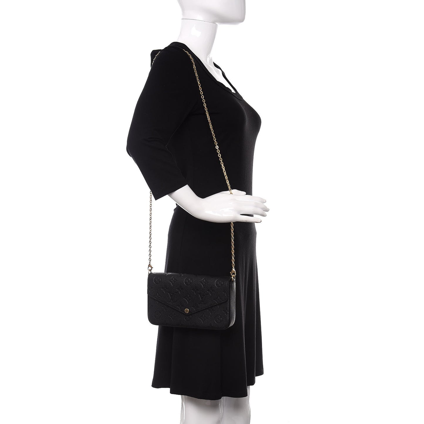 Empreinte Pochette Felicie Chain Wallet Black