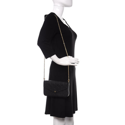 Louis Vuitton Empreinte Pochette Felicie Chain Wallet Black 2 of 14