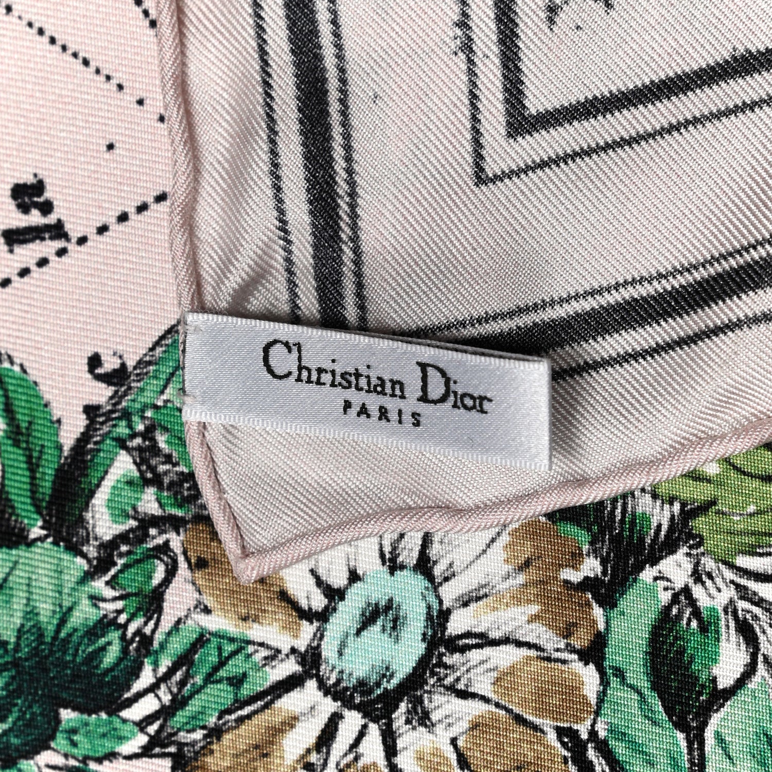 Christian Dior Silk Zodiac Square Scarf White 2 of 3