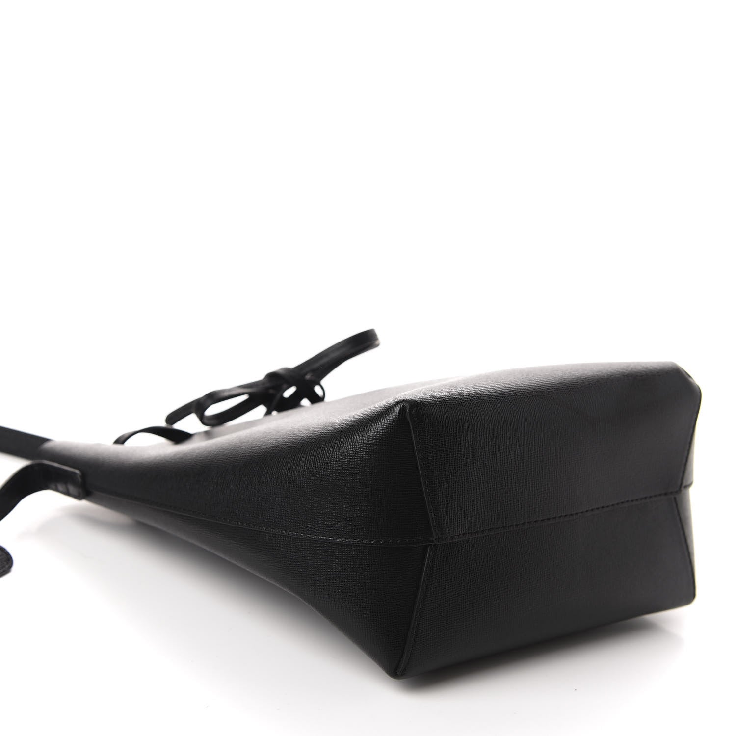 Mansur Gavriel Saffiano Mini Bucket Bag Black Flamma 4 of 15