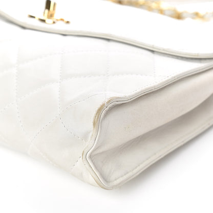 Chanel Lambskin Quilted Medium Single Flap White 6 of 17