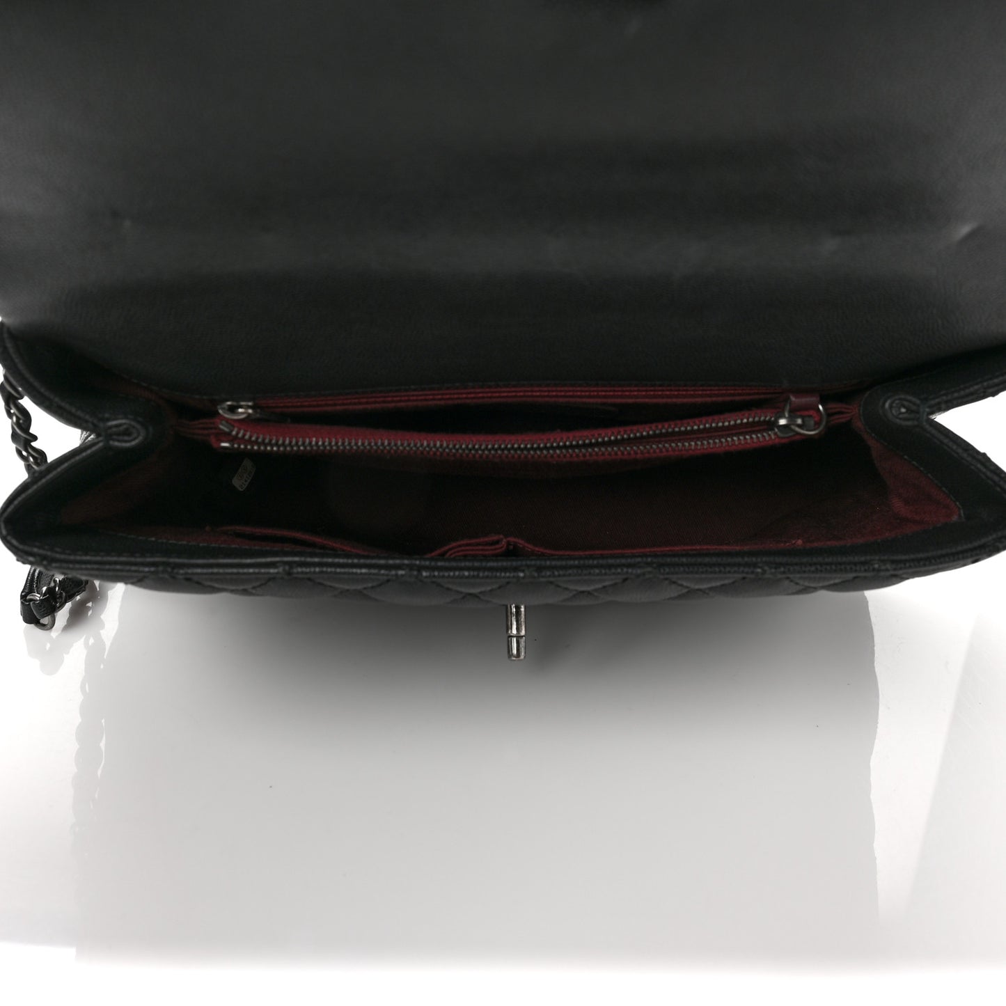 Caviar Quilted Medium Coco Handle Flap Black