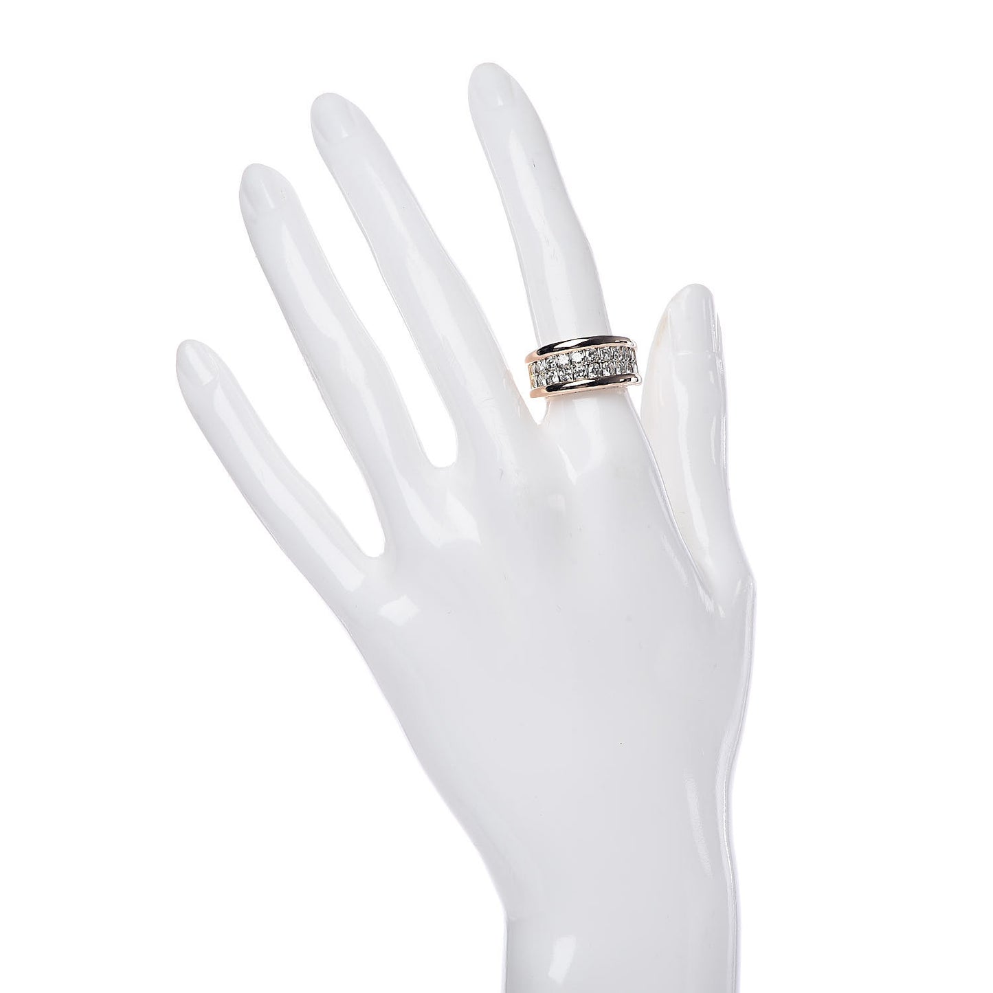 18K Pink White Gold Diamond Serenade Ring 51 5.75