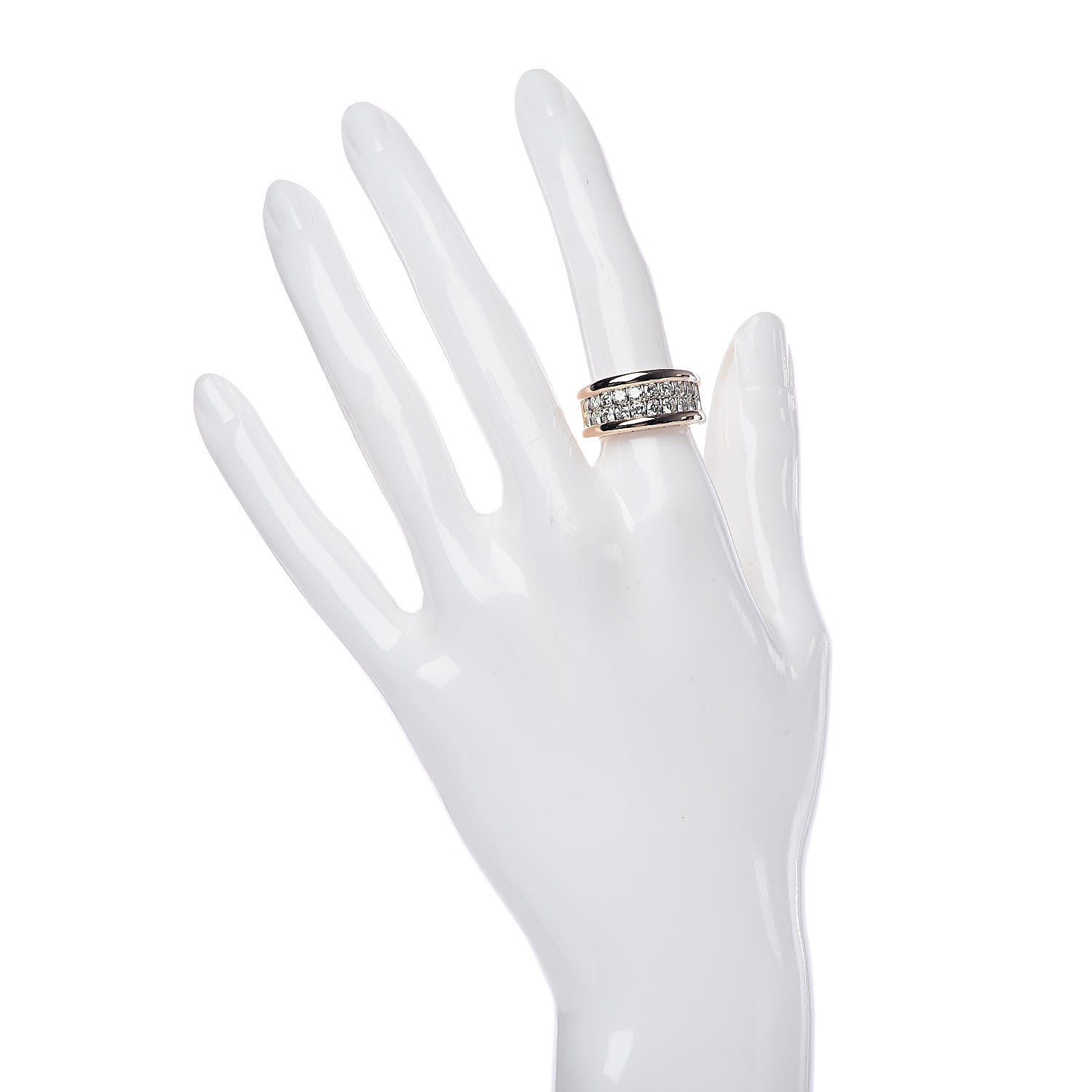 Cartier 18K Pink White Gold Diamond Serenade Ring 51 5.75 2 of 4