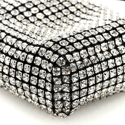 Alexander Wang Mesh Crystal Rhinestone Mini Heiress Pouch Black Silver 8 of 8