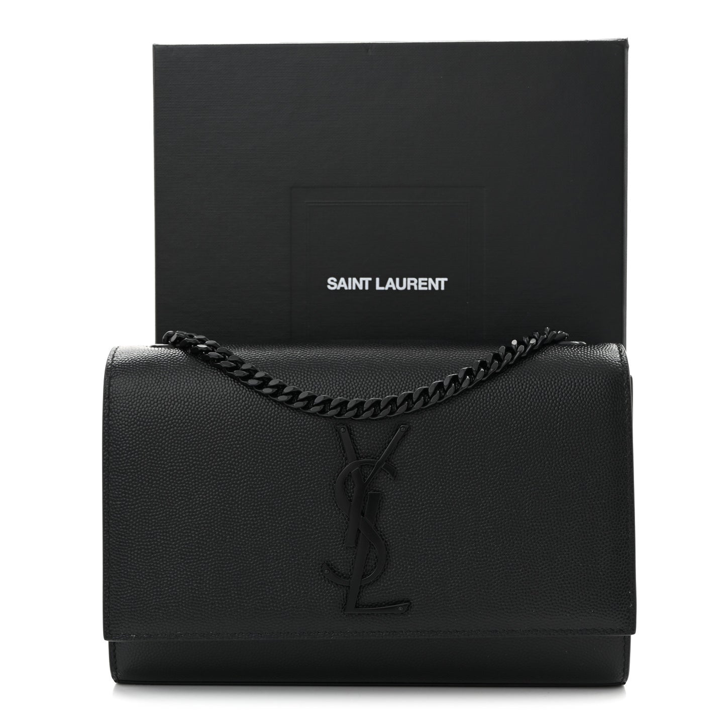 Grain De Poudre Small Monogram Monochrome Kate Satchel Black