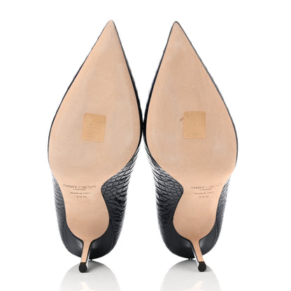 Jimmy Choo Crocodile Embossed Calfskin Love 85 Pump 39.5 Blue 5 of 8