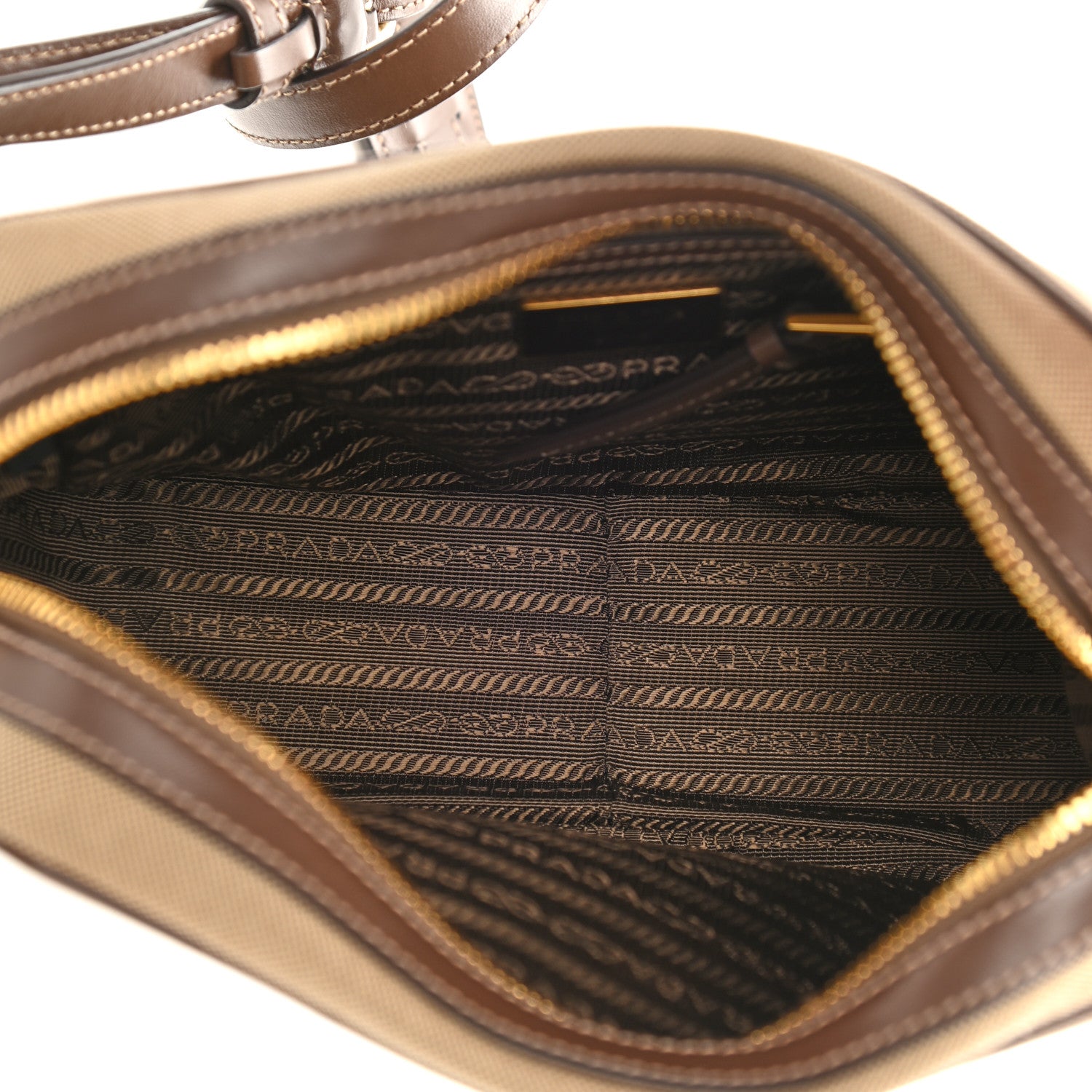 Prada Jacquard Logo Camera Bag Corda Bruciato 5 of 8