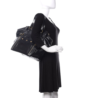 Saint Laurent Patent Large Downtown Tote Black 2 of 10