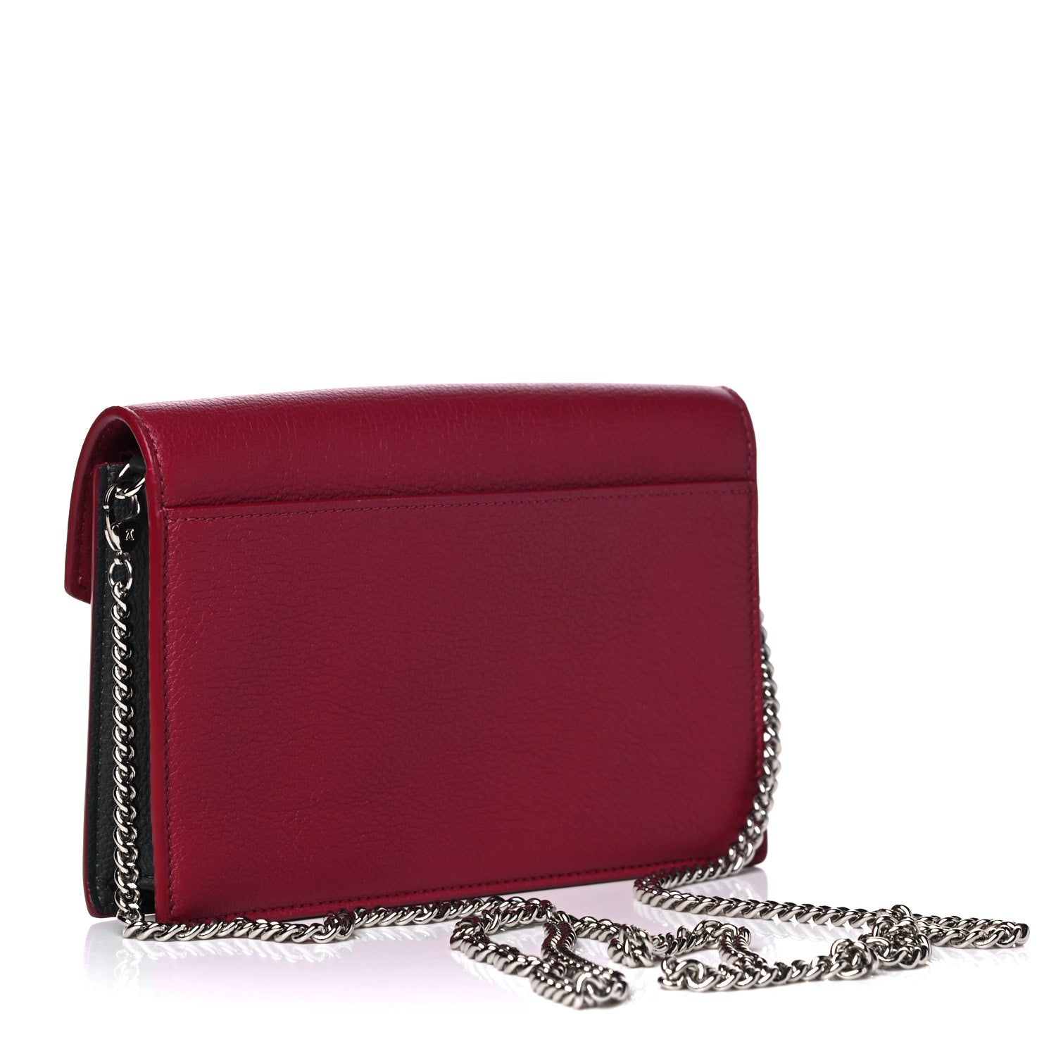 Louis Vuitton Calfskin My Lockme Chain Pochette Lie De Vin Etain Creme 3 of 14