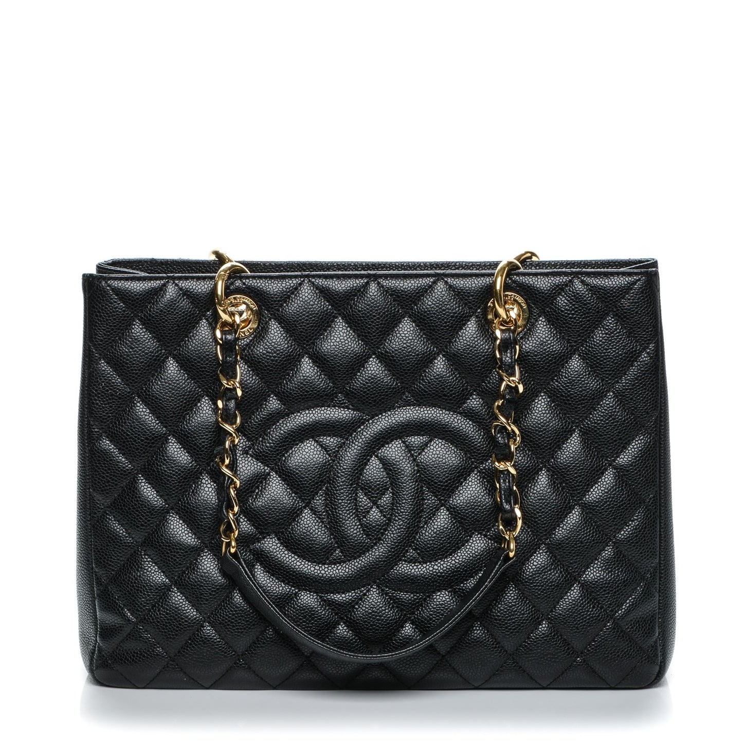 Caviar Quilted Grand Shopping Tote GST Black